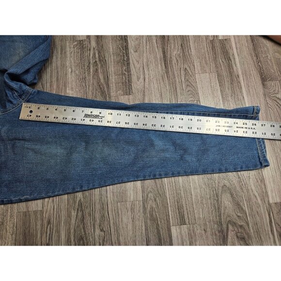 NOBO No Boundaries Juniors Size 11 Whiskered Straight Leg Denim Blue Jeans - Picture 9 of 11